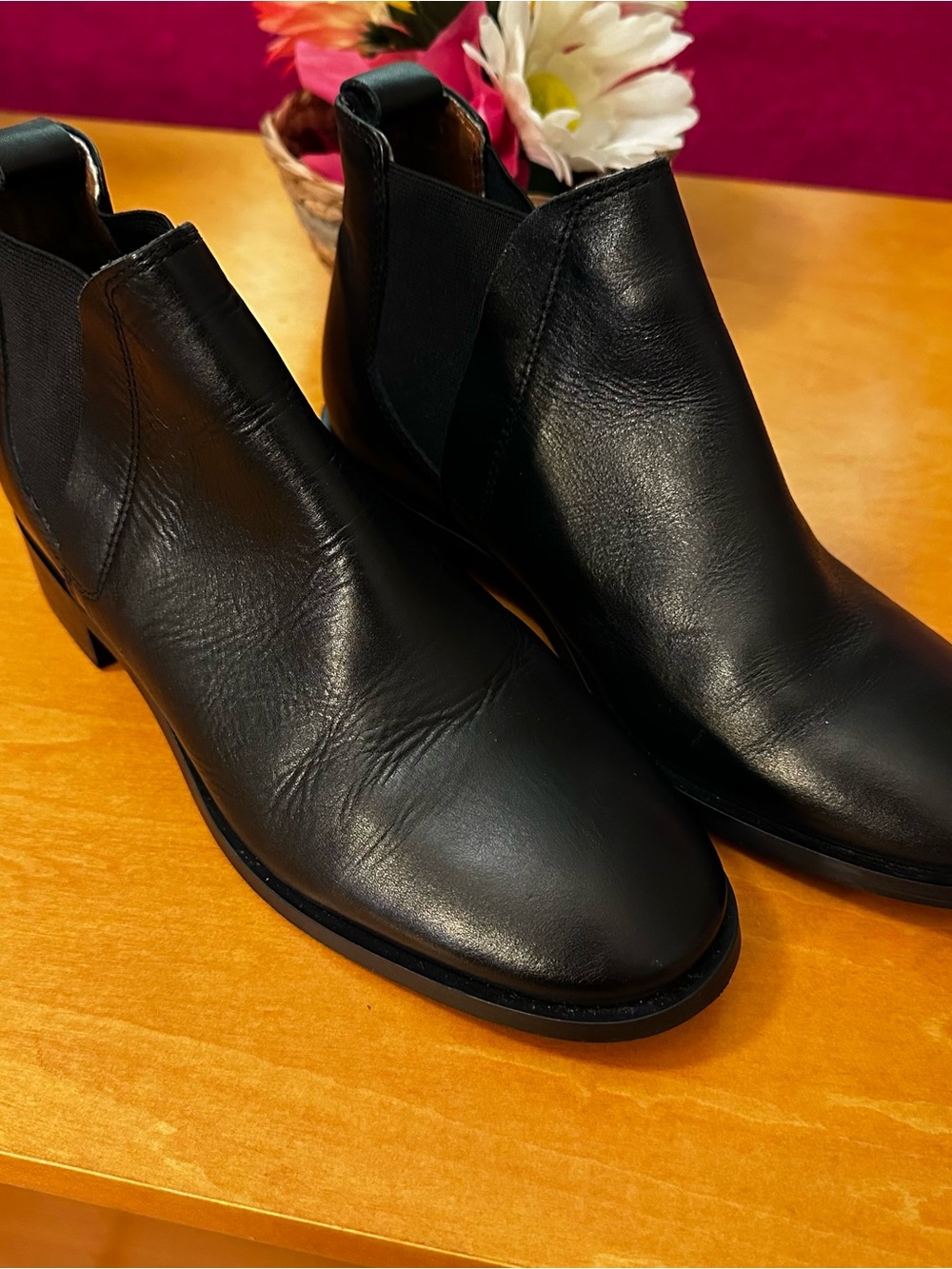 Topshop Black Leather Chukka Boots for Men